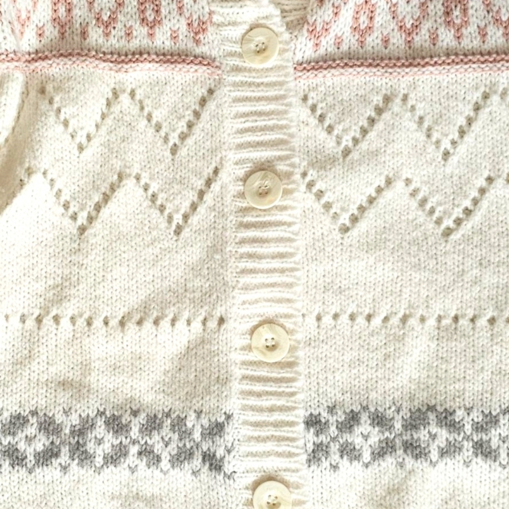Maurices Pink and Cream Patterned Cardigan Size Medium - Picture 4 of 4